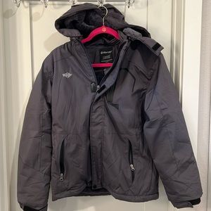 Boys’ winter waterproof ski jacket with hood